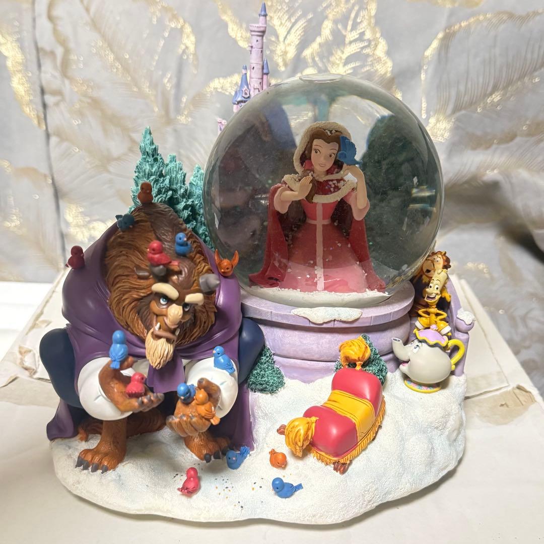 【希少】美女と野獣　ベル　スノードーム　箱あり　オルゴール　未使用品