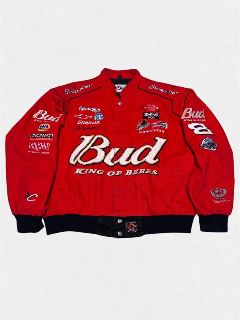 ジャケット・アウター Chase Budweiser Racing Bomber Jacket