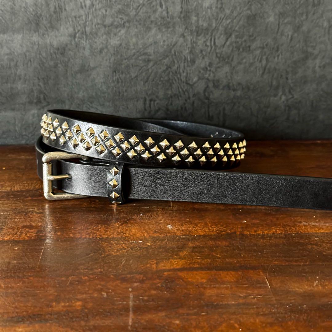 k*1様 スタッズナローベルトミリタリmx23mm 32inch125cm