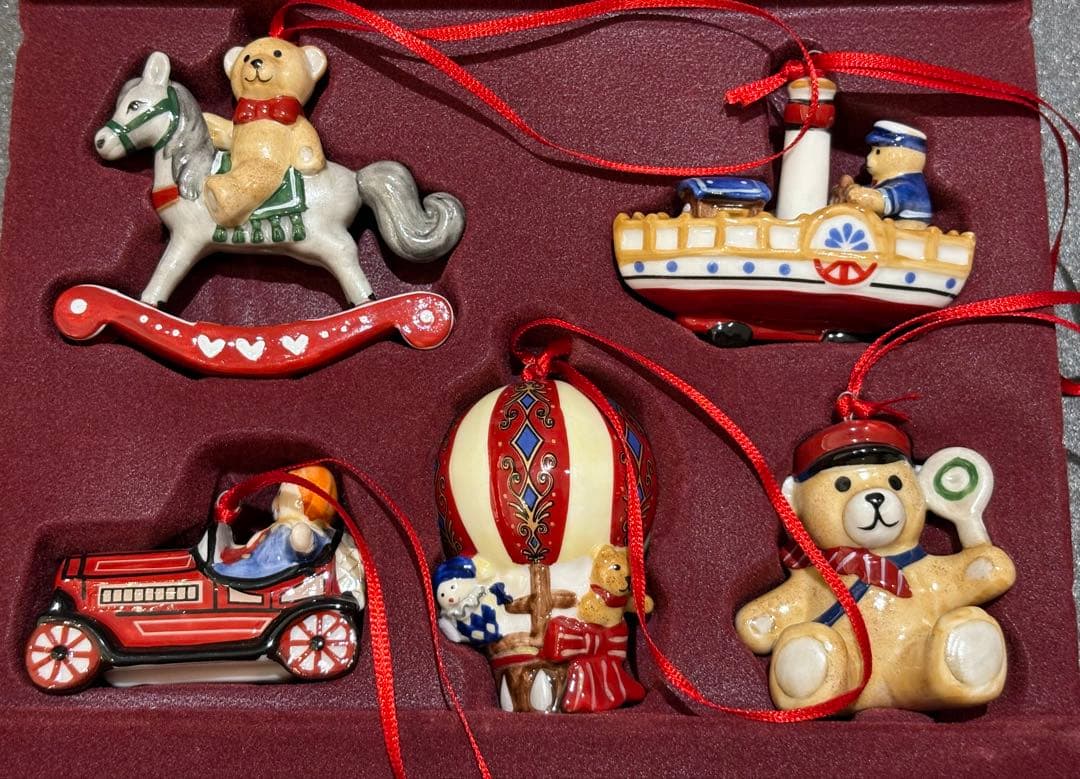 【レア箱付き】ビレロイ＆ボッホ　クリスマスオーナメント　クマ　5個セット