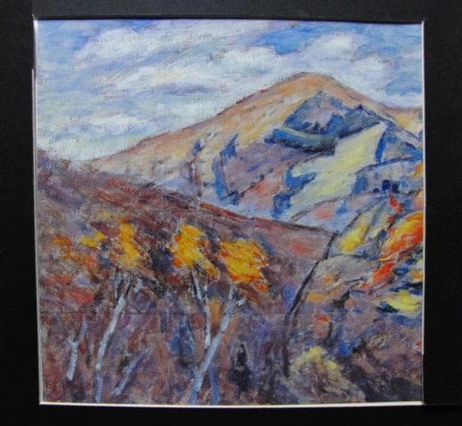 石川真五郎、【剣山】、希少な画集より、新品高級額・額装付