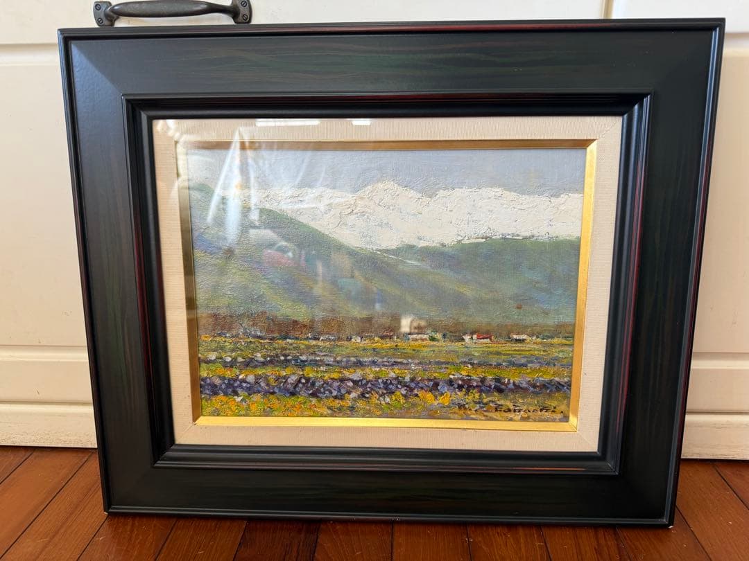 103.「秋色の北アルプス」髙橋一善 油絵