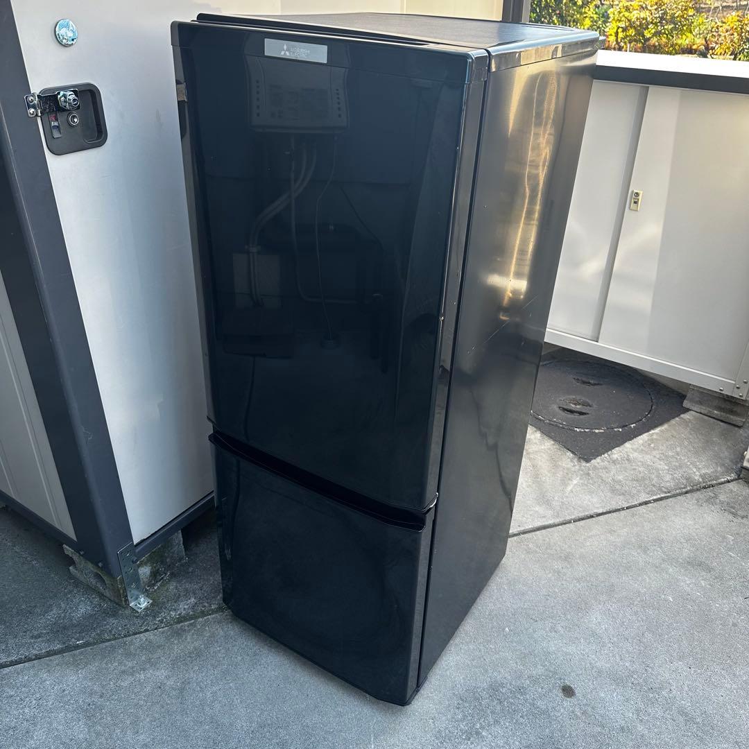 三菱 ノンフロン冷凍冷蔵庫 MR-P15D-B 2019年製 MR-P15D-B 冷蔵庫 Pシリーズ サファイアブラック [146L /2ドア /右開き