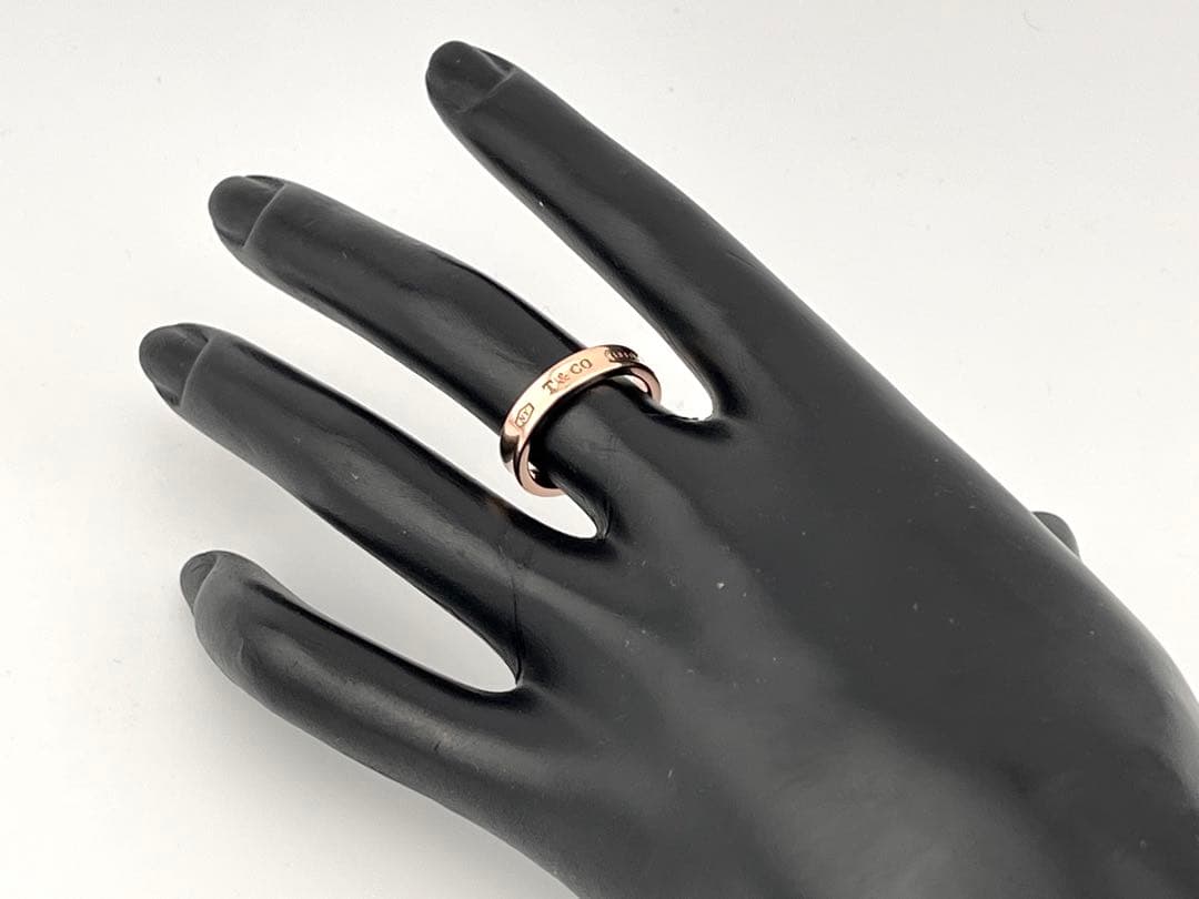 c947 美品 ティファニー 1837 ルベドメタル ナロー リング 約11号