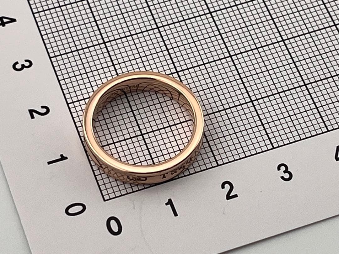 c947 美品 ティファニー 1837 ルベドメタル ナロー リング 約11号