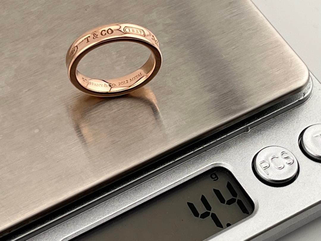 c947 美品 ティファニー 1837 ルベドメタル ナロー リング 約11号