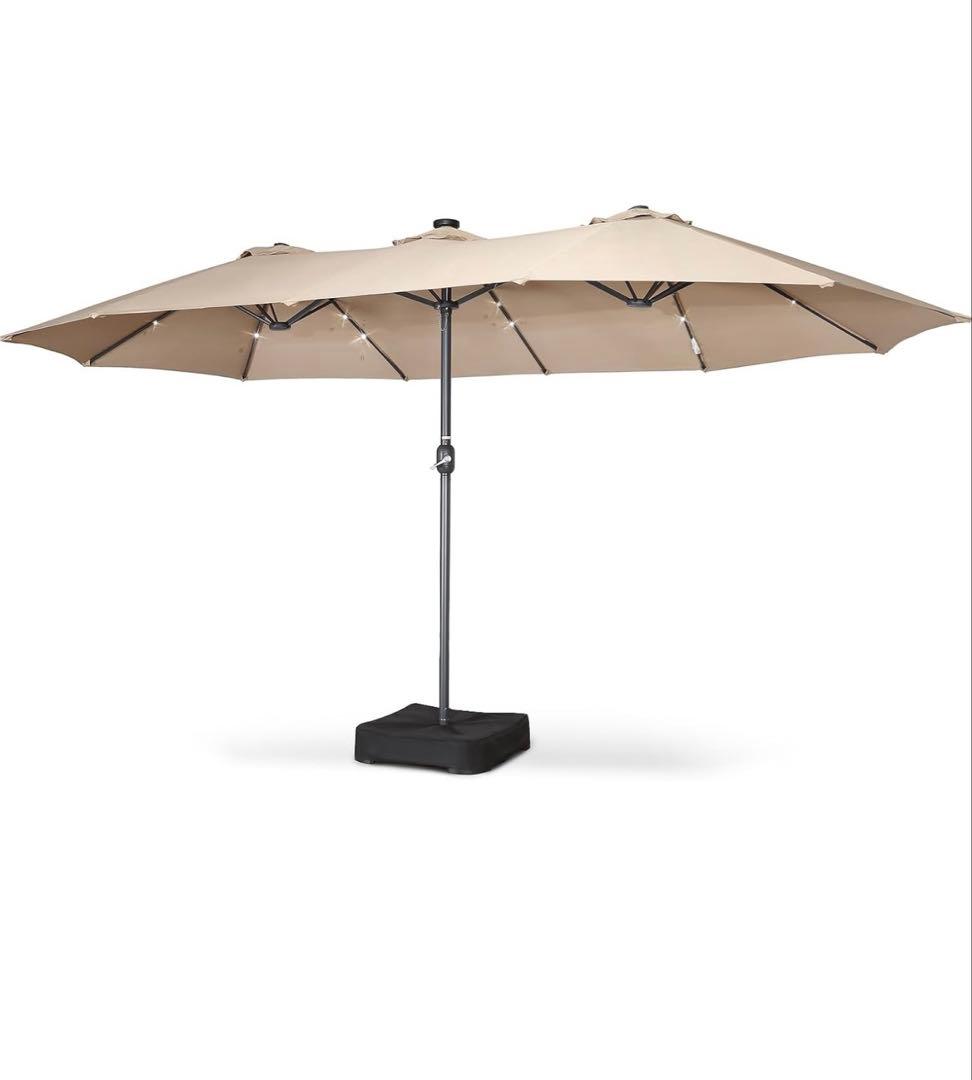 (値下げ)パラソル ガーデンパラソル 大型 長方　撥水加工 クランク開閉付き