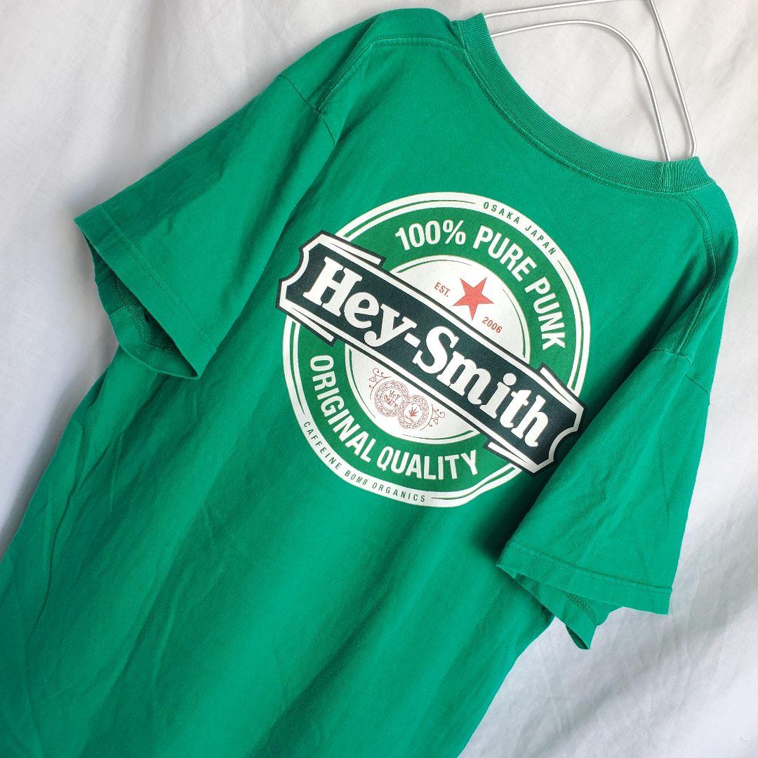 希少 HEY-SMITH Tシャツ XL バンドTシャツ ハイネケン グリーン