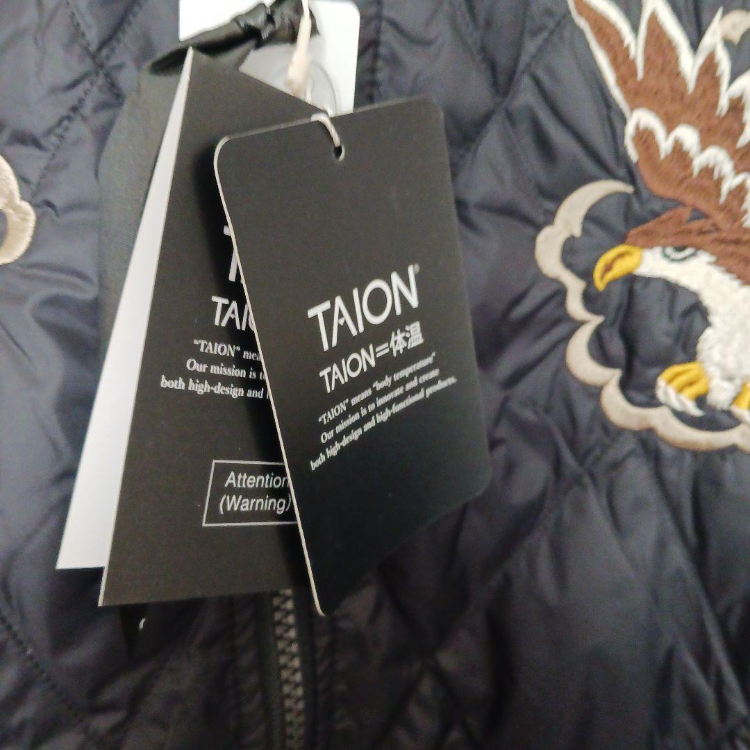 未使用値下げ不可】TAION スカジャンダウン 黒 XL 鷲×龍 リバーシブル