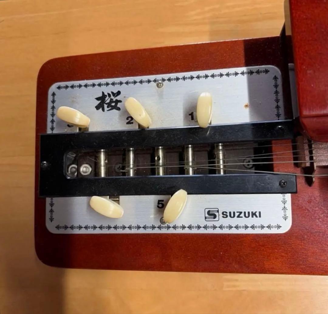 鈴木楽器製作所 スズキ（SUZUKI）桜 大正琴 和楽器 弦楽器 専用ケース