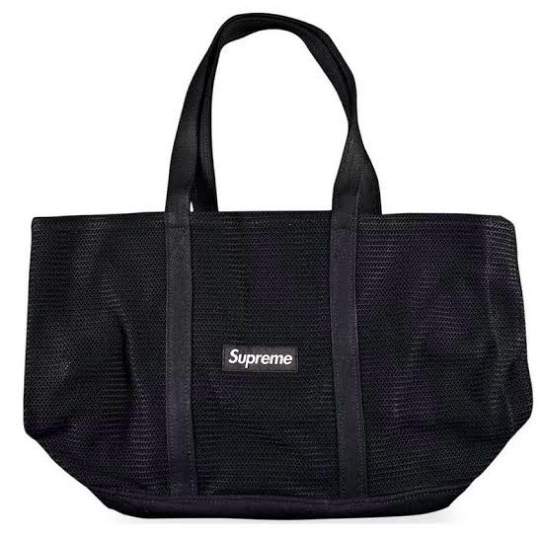 年末セール　Supreme メッシュ ブラック トートバッグ