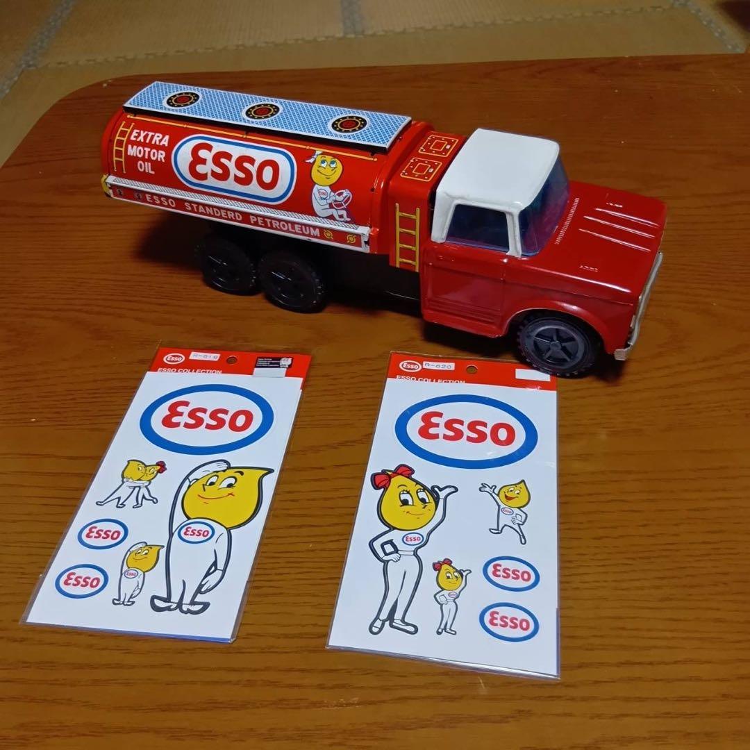 【レトロ】ESSO エッソ　タンクローリー　ブリキ製