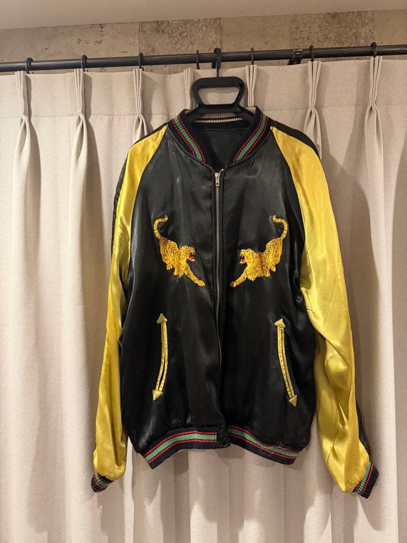 虎 富士山 刺繍 スカジャン　【坊屋春道モデル】