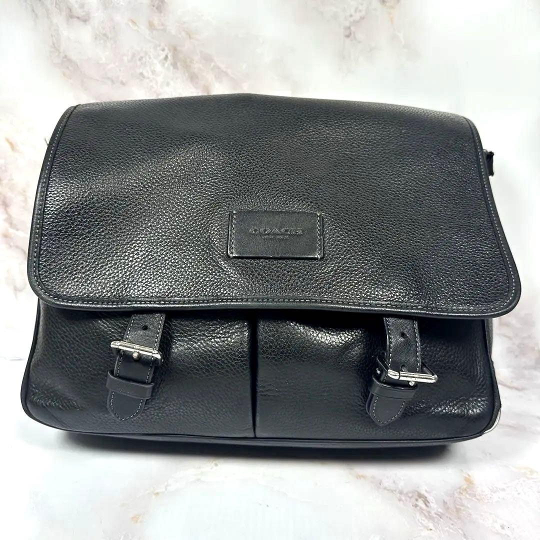 COACH メッセンジャーバッグ スプリント A4 ブラック 斜めがけ - メルカリ