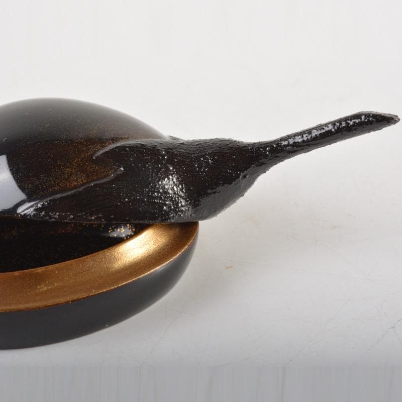 茶道具　輪島塗　江尻玄舟作　茄子香合　共箱　V　6469