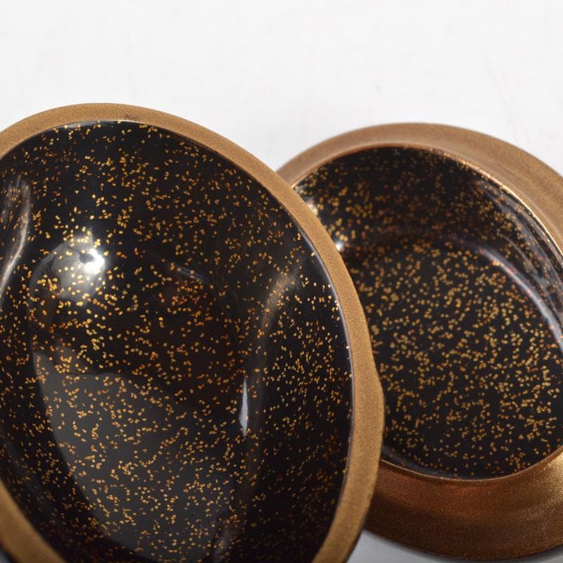 茶道具　輪島塗　江尻玄舟作　茄子香合　共箱　V　6469