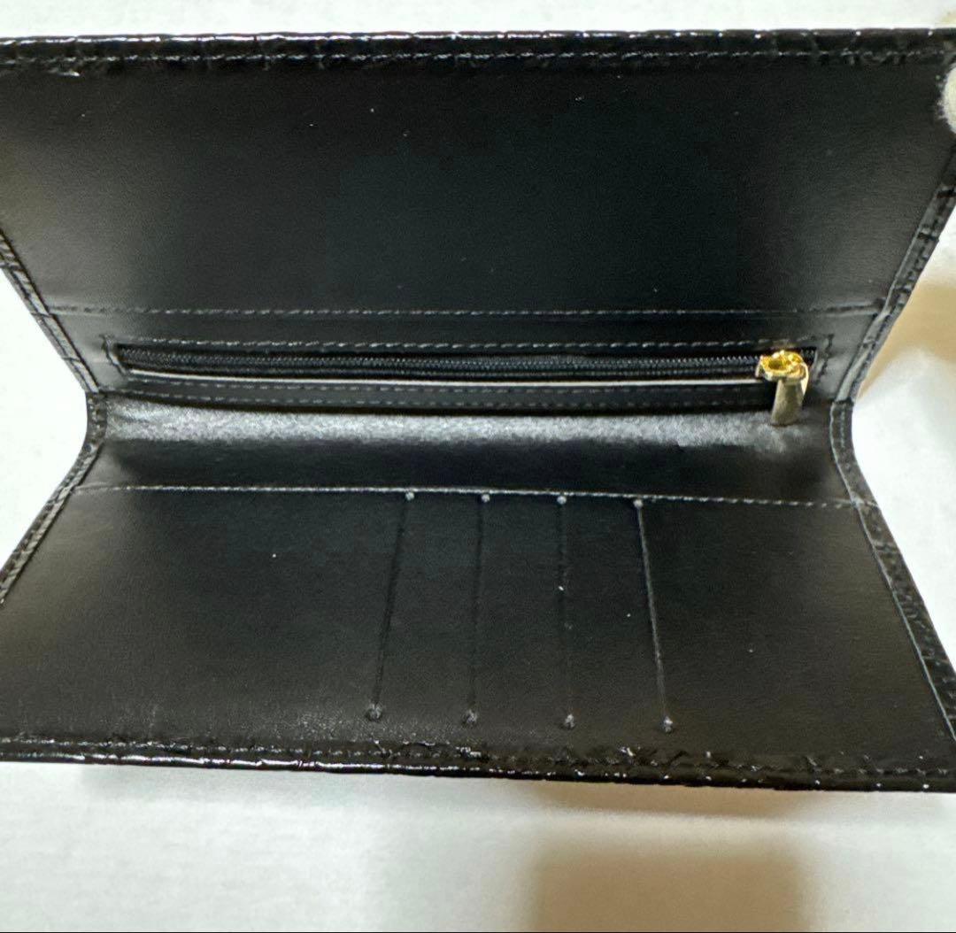 皇居 長財布 クロコダイル 型押し ブラック 新品未使用 - メルカリ