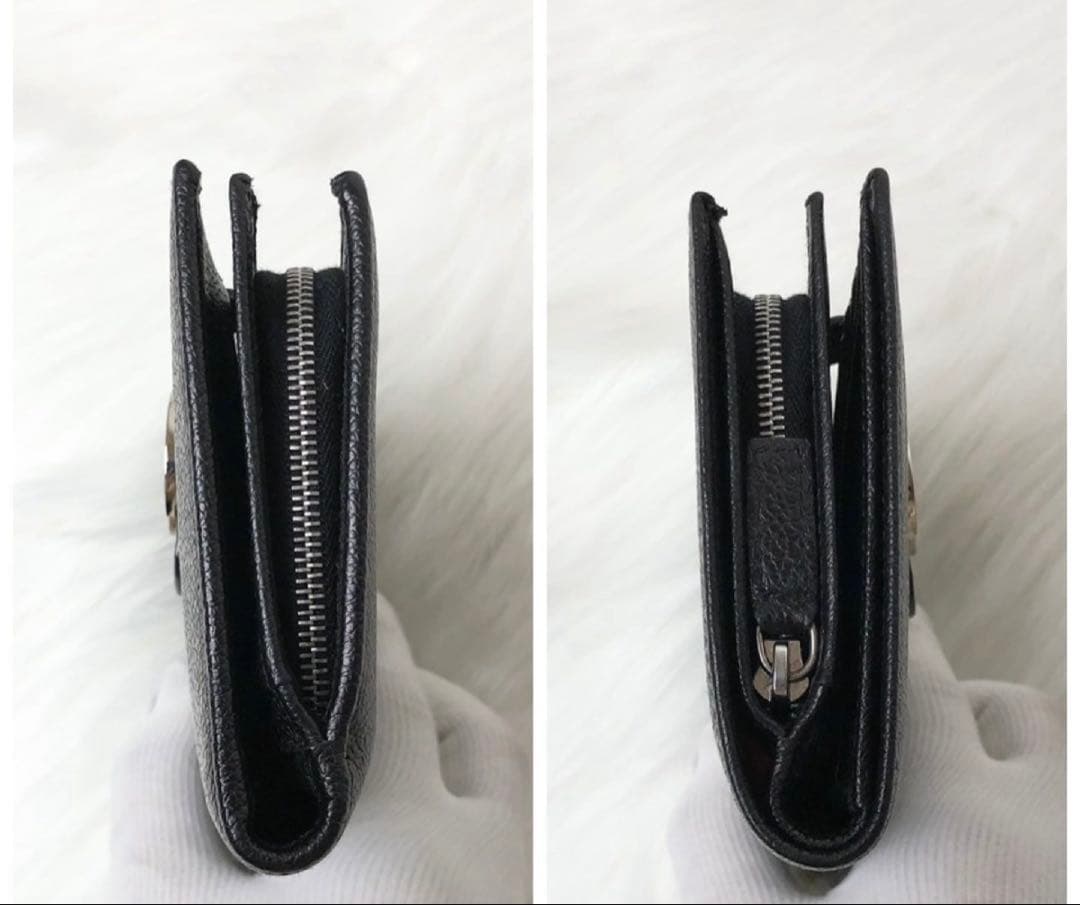 f*e様 【美品】BVLGARI 二つ折り財布 コローレ サークル ロゴ ブラッ