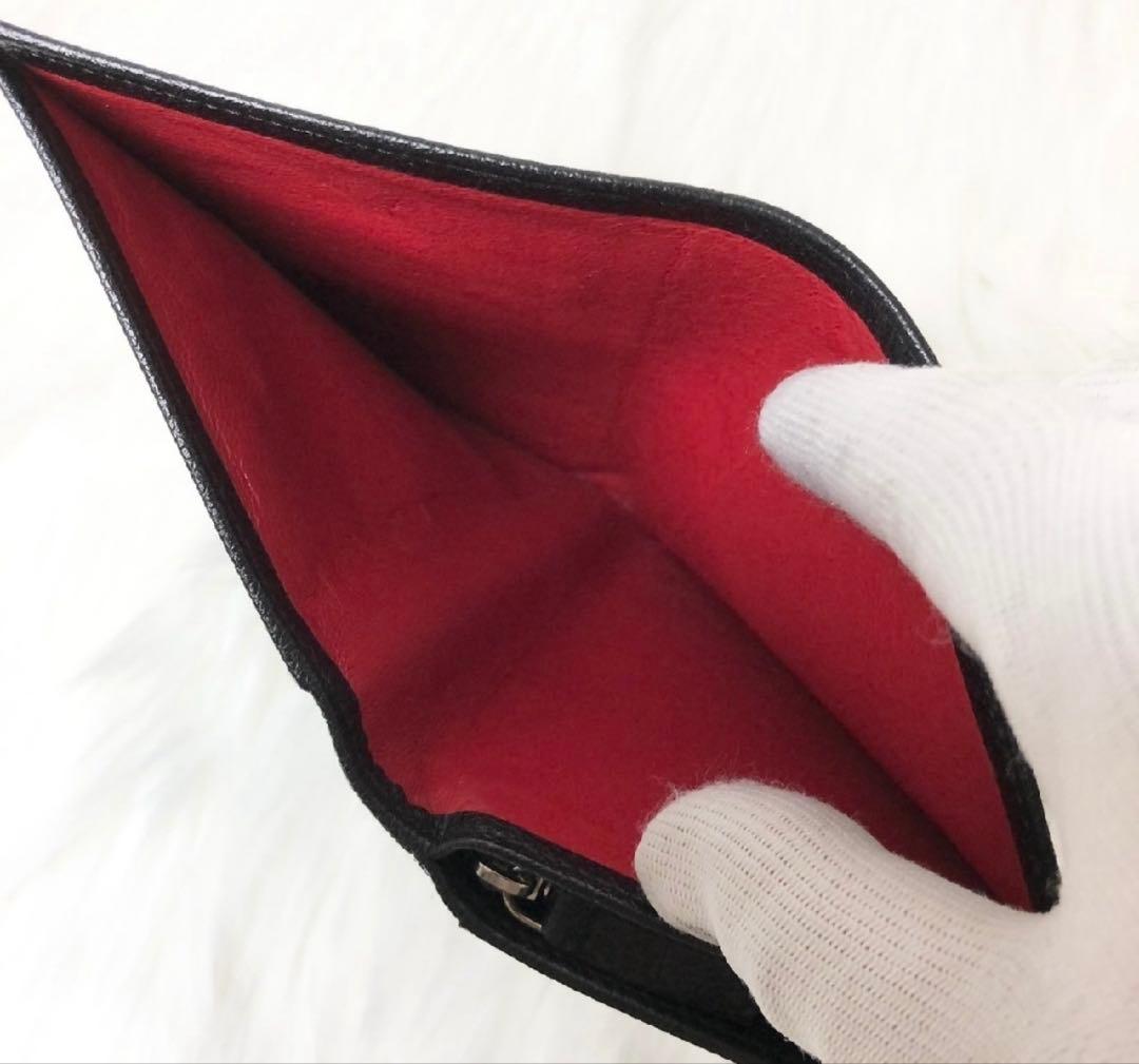 f*e様 【美品】BVLGARI 二つ折り財布 コローレ サークル ロゴ ブラッ