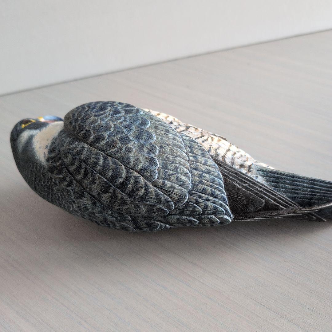 ok0330さま専用 ハヤブサとオオルリ 木彫りの野鳥 野鳥彫刻 - メルカリ