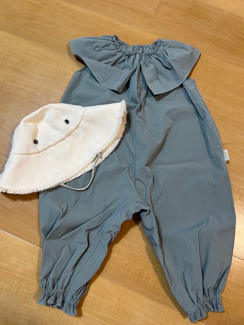 MARLMARLロンパースgrass帽子whiteセット