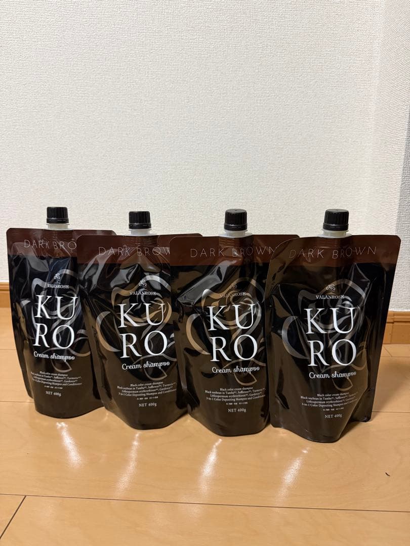 KURO クリームシャンプー ダークブラウン 4個セット KURO ダークブラウン クリームシャンプー 400g 2個セット - メルカリ