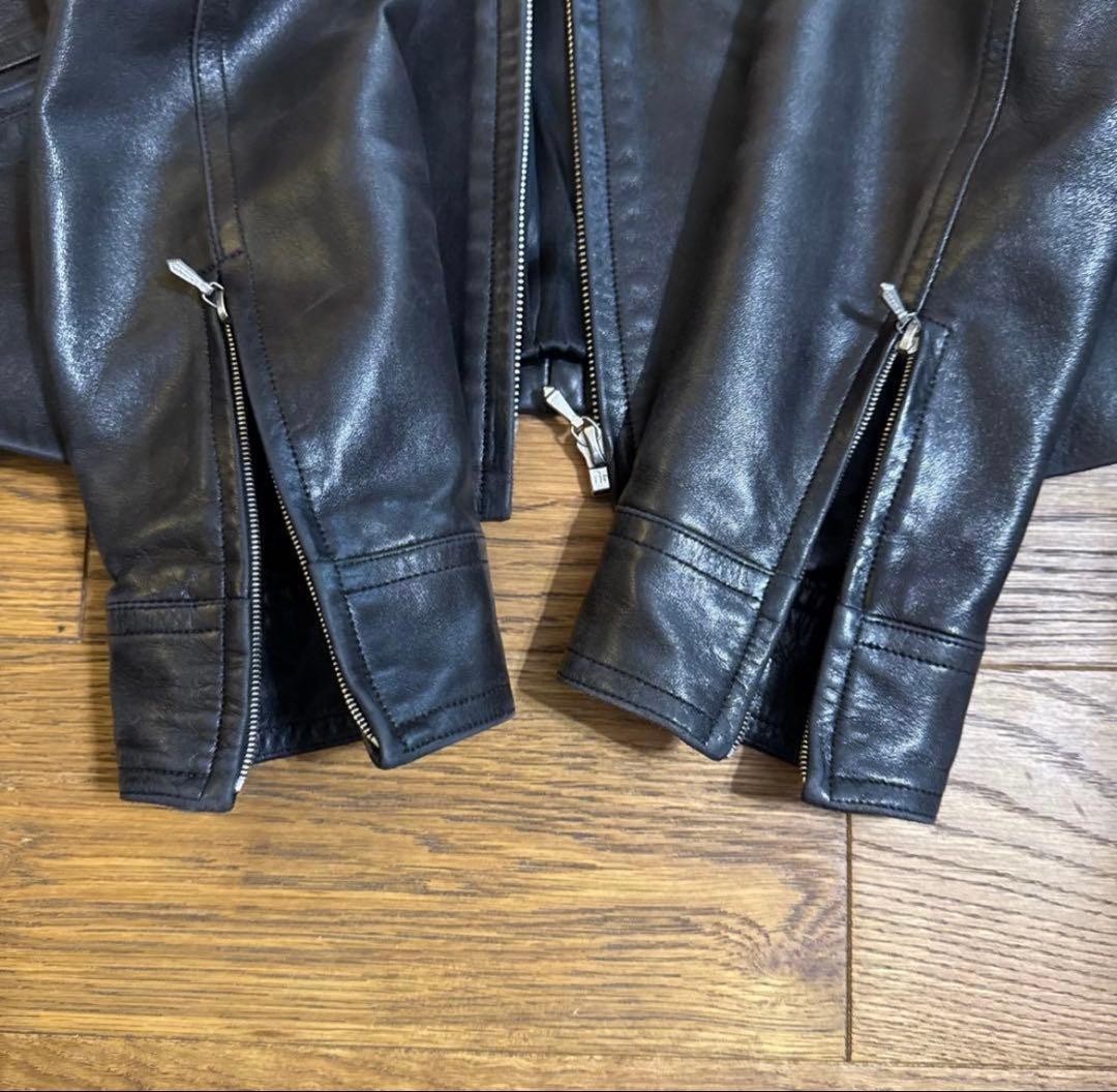 希少】agnes b. レザージャケット size2 短丈 ダークブラウン - メルカリ