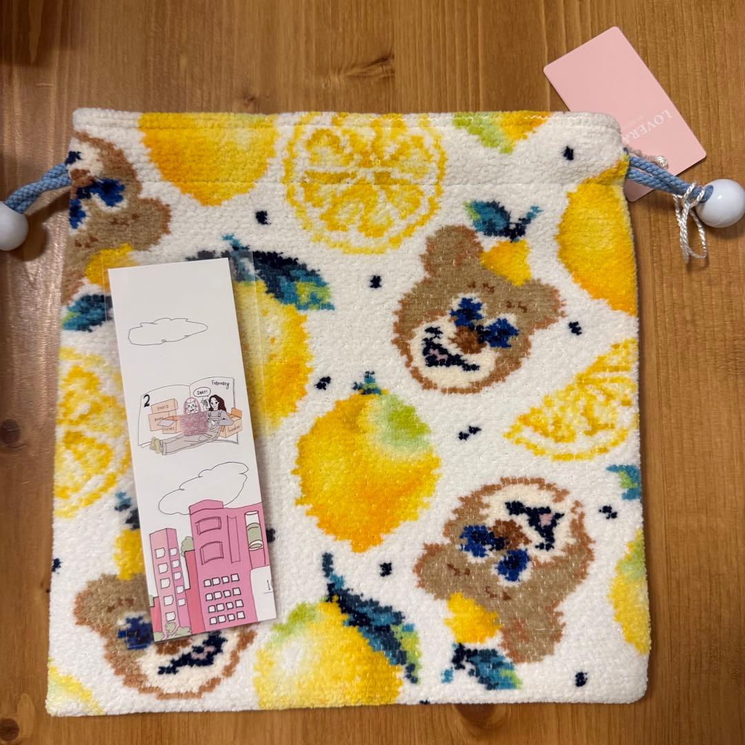 ラブラリーバイフェイラー ミナモア広島店限定 セトウチレモンドット 巾着 テディ