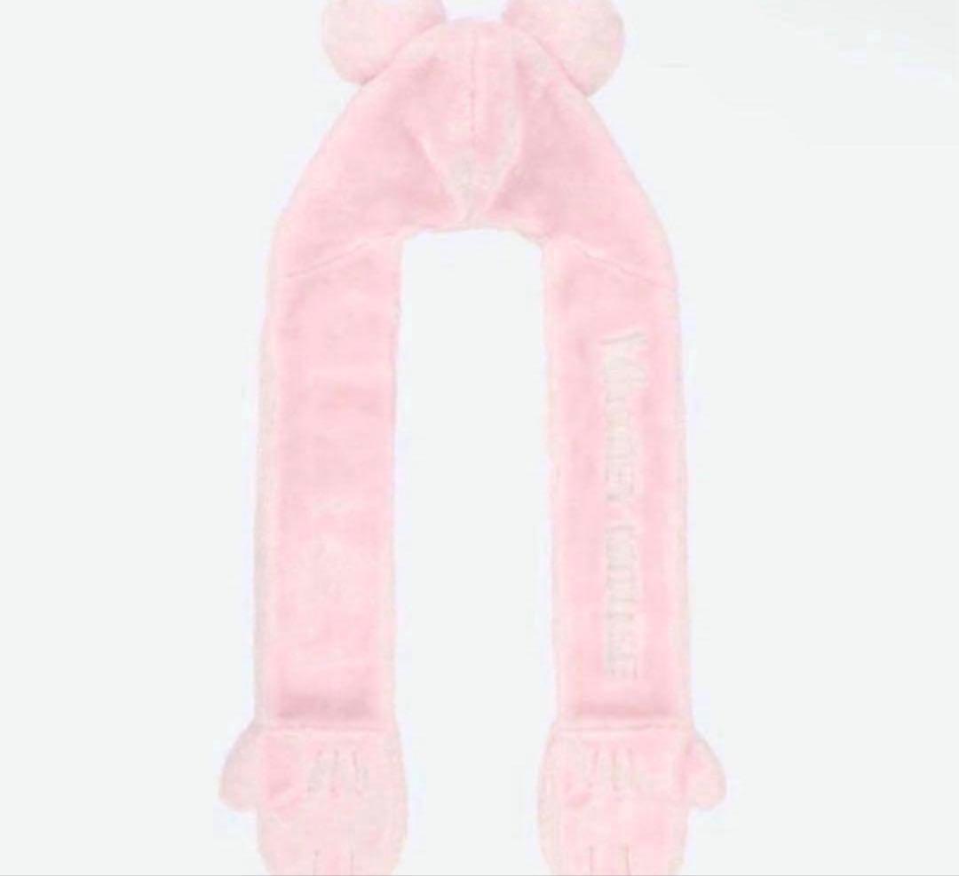 ディズニー ミニー マフラーキャップ ピンク - メルカリ