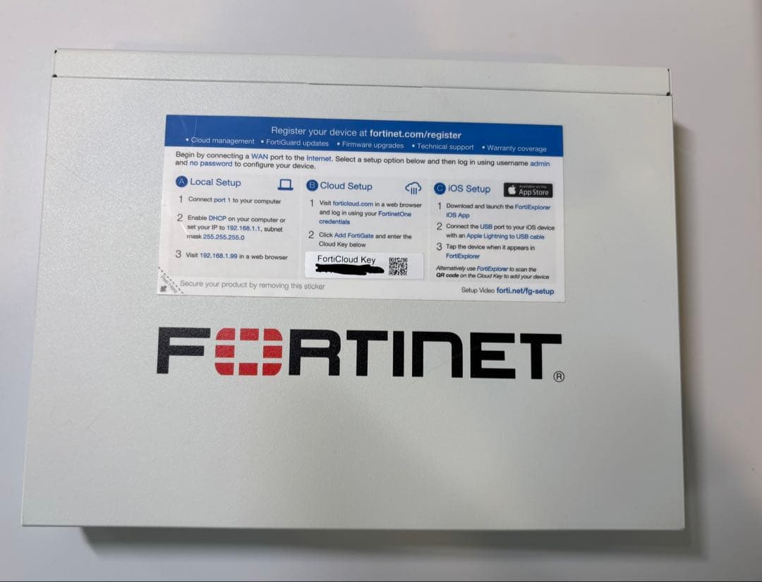 中古　美品　FORTINET FORTIGATE 60F