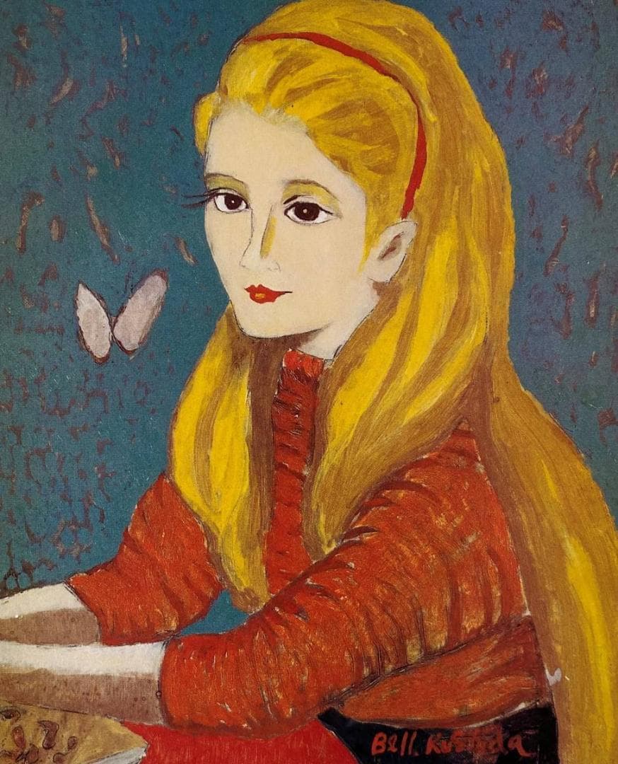 ベル串田、【ニューヨークの女】、希少な画集より、新品額装付