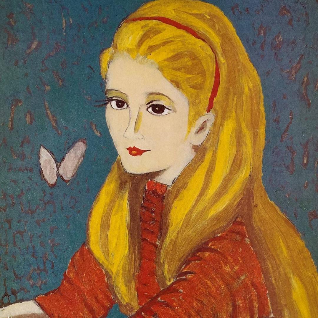 ベル串田、【ニューヨークの女】、希少な画集より、新品額装付