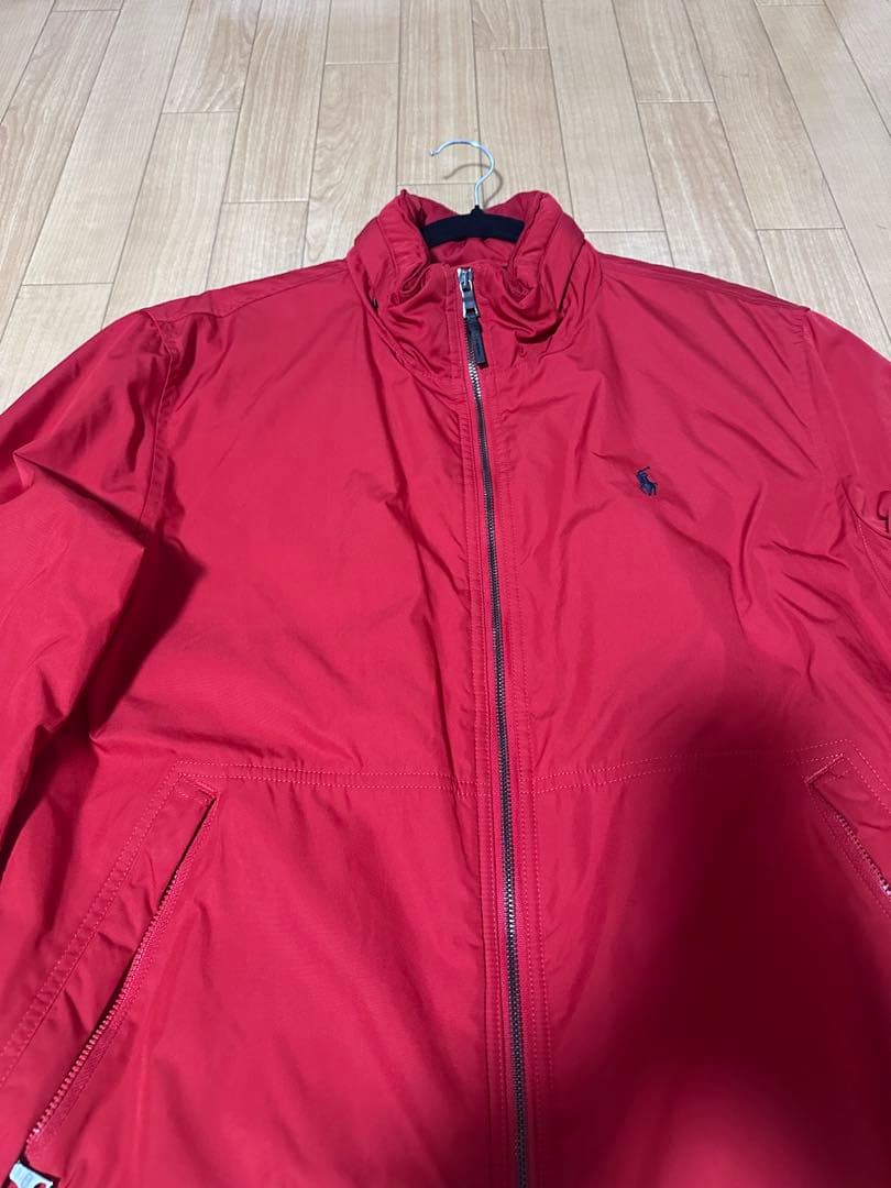 し*ー様 90s ラルフローレン ウォームアップジャケット 赤 裏フリース