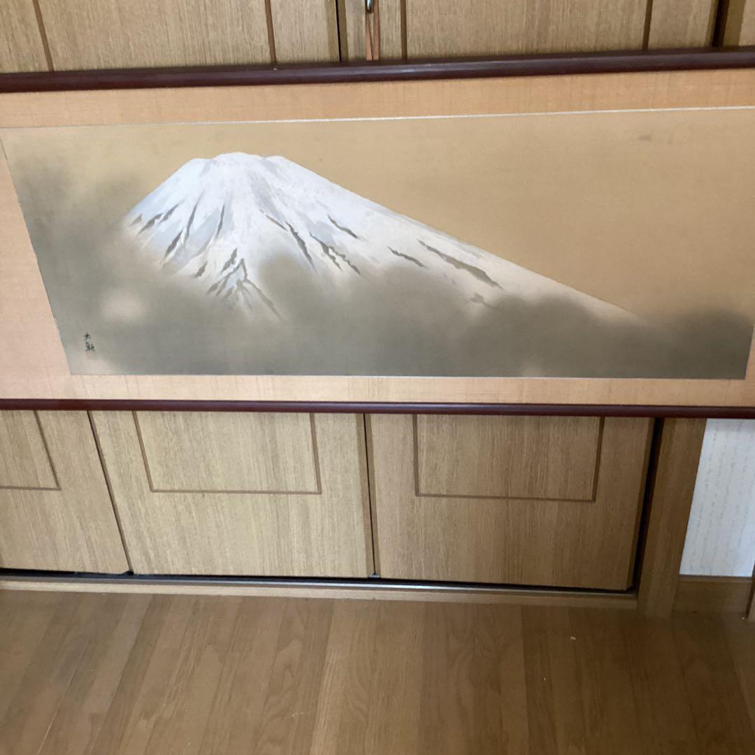 横山大観　　淡彩彩色画　富嶽図　　絹本　肉筆　　扁額仕立て　　模写 大観色紙12ヵ月 - 足立美術館ミュージアムショップ