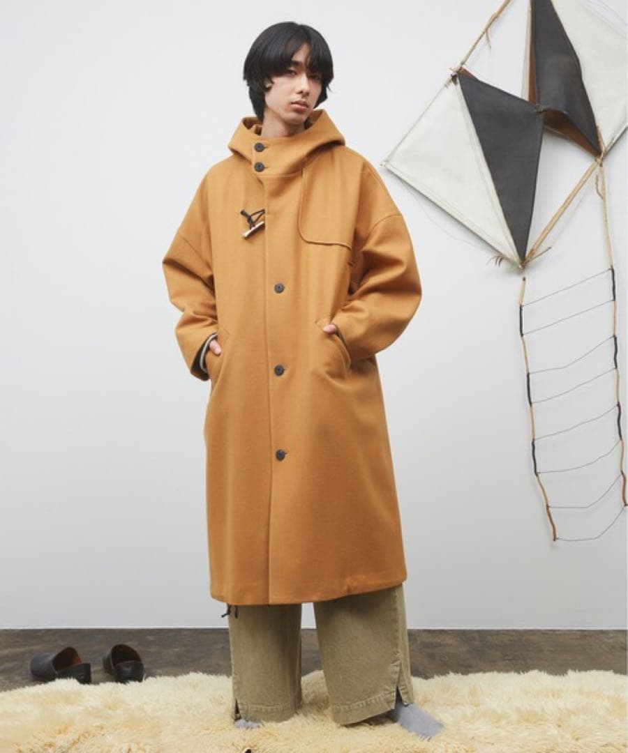Dulcamara メルトンダッフルロングコート0 テラコッタ