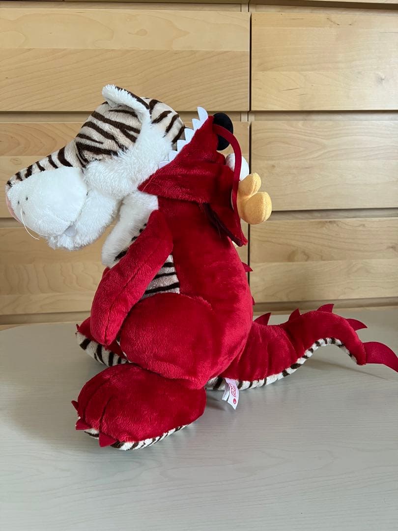 入手困難美品】NICI ホワイトタイガー トラ ドラゴン ぬいぐるみ