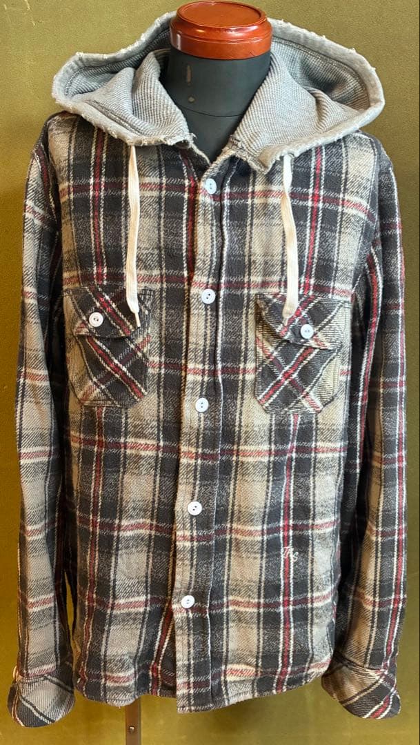 ナンバーナイン宮下貴裕 THS期フード付きネルシャツ　サイズ4