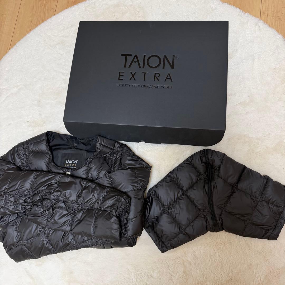 TAION EXTRA クルーネック　インナーダウンセット　黒