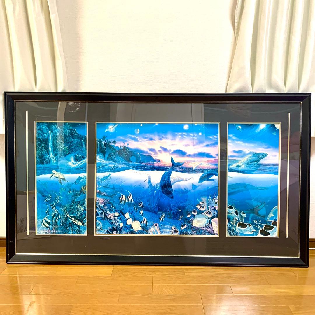 クリスチャンラッセン（Lassen） 直筆サイン入り版画 海洋生物 91/135