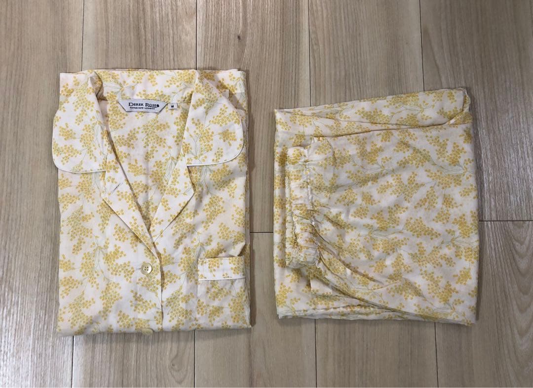 未使用 DEREKROSE デレクローズ パジャマ 上下 綿100% M 高級