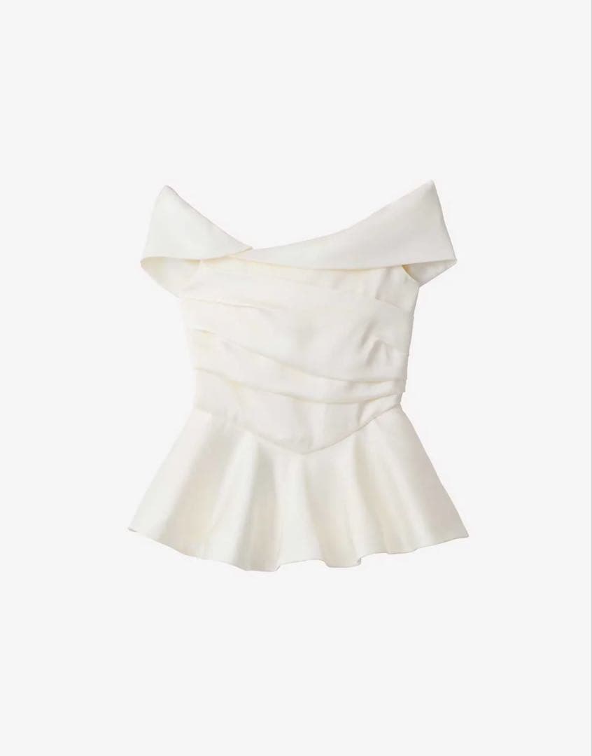 poláura ポローラ　ロマンティックサテンぺプラムトップス