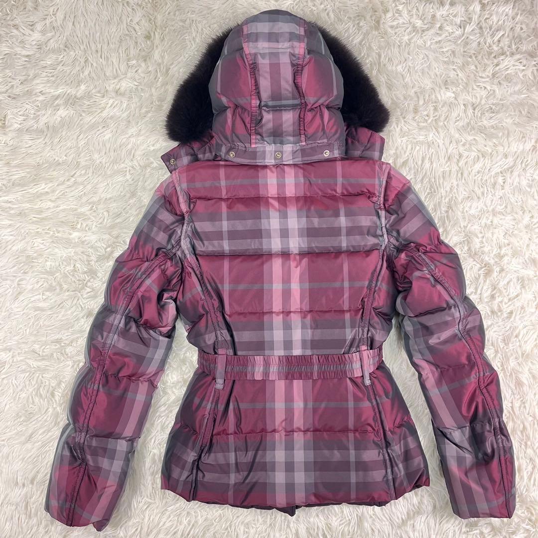 極美品】 バーバリーロンドン リバーシブル ダウンジャケット ベルト