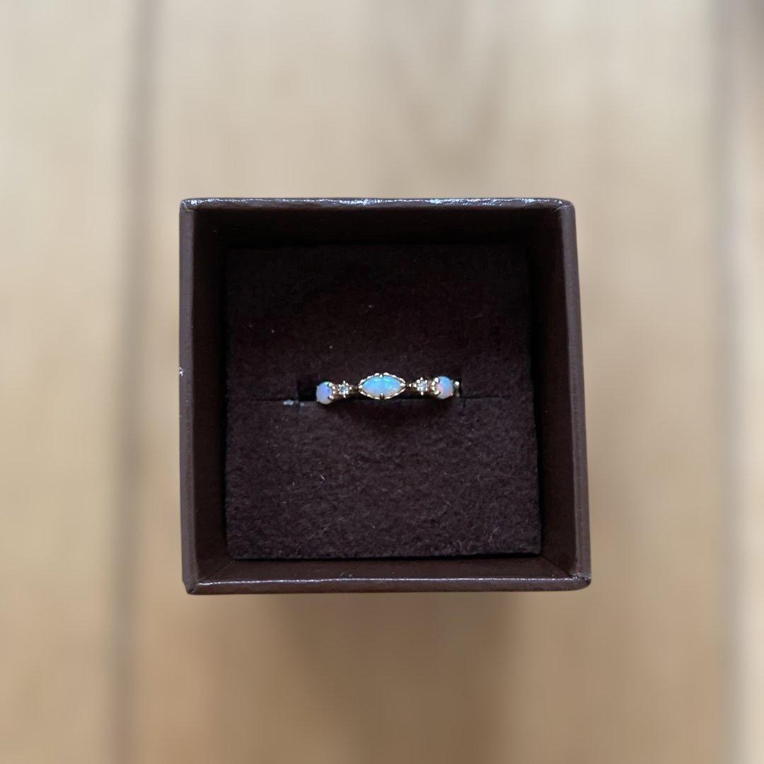 agete オパールリング 11号 K10