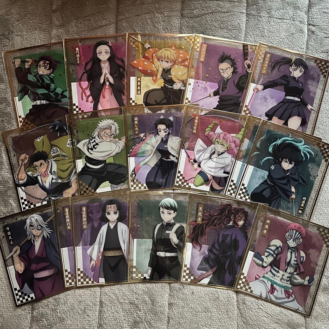 アニプレックスオンラインくじ 鬼滅の刃 F賞 クリア色紙 17枚セット