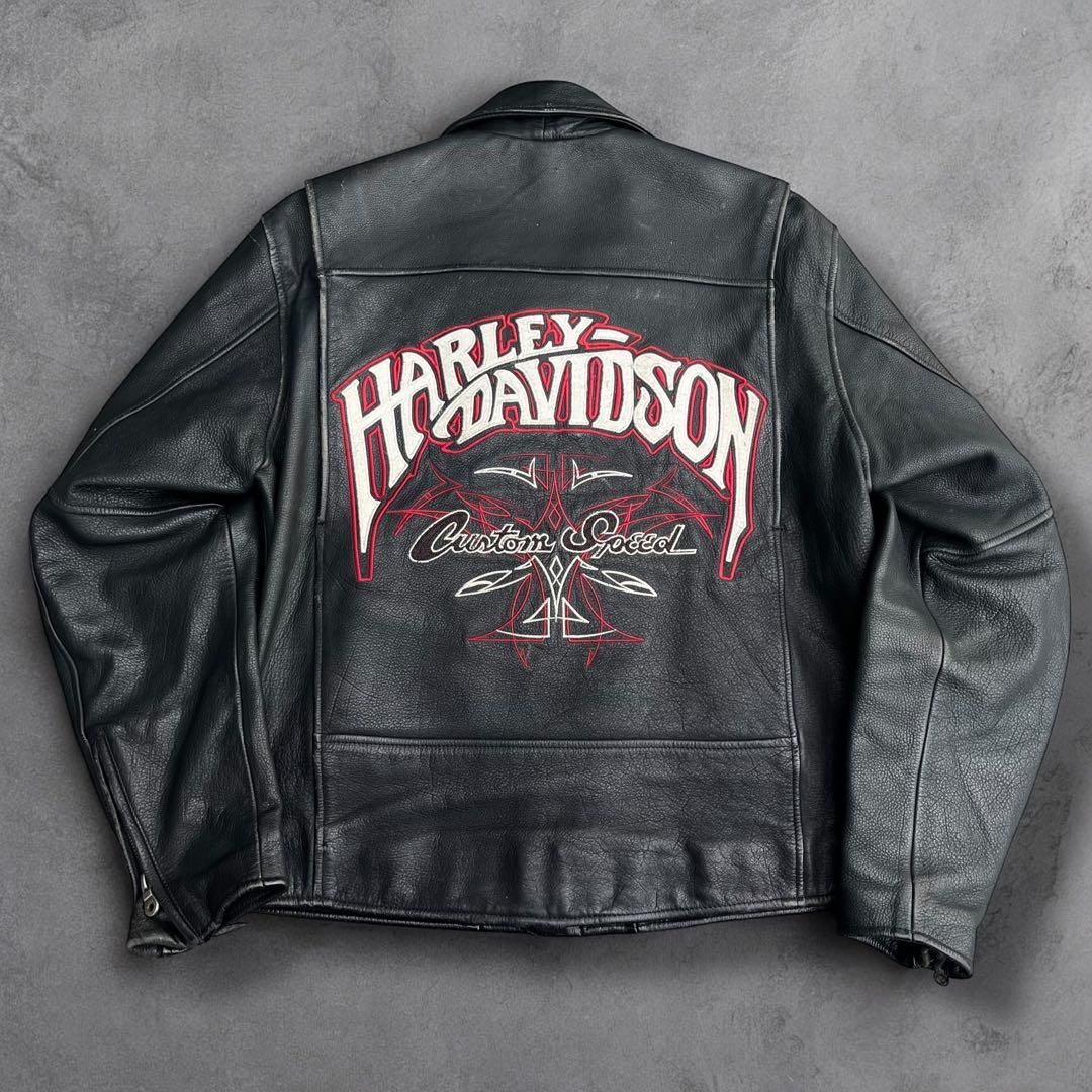 HARLEY-DAVIDSON 本革 レザーライダースジャケット M 古着 中古・古着通販】HARLEY-DAVIDSON (ハーレーダビッドソン) レザー