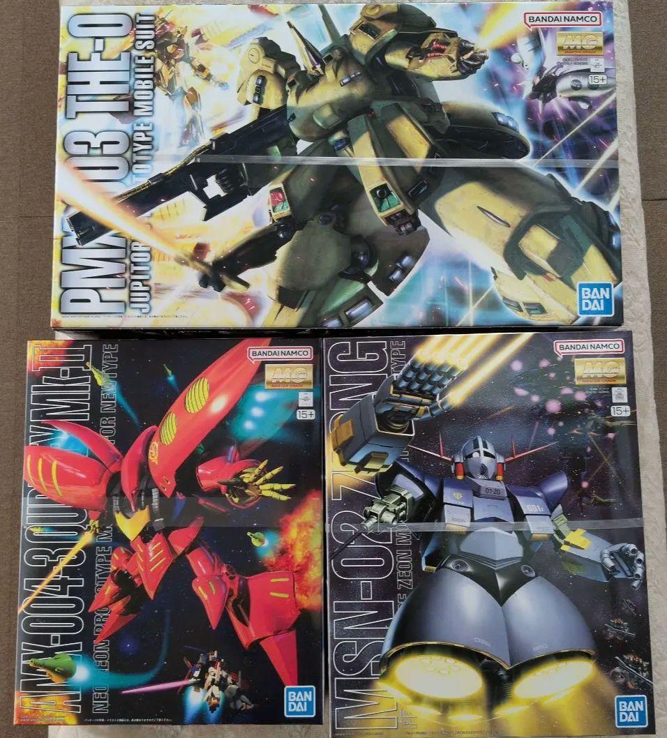 未組立新品 MGジ・オ、MGジオング、MGキュベレイMk-II(プルツー専用機)