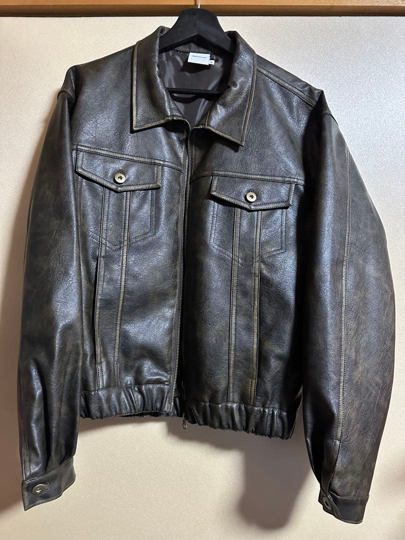 WISH FOR EVERダブルジップアップレザージャケット Mサイズ
