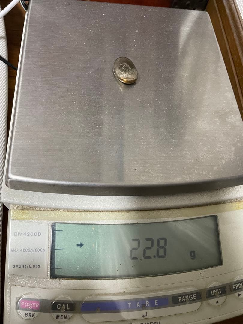 豆板銀　22.8g 古銭