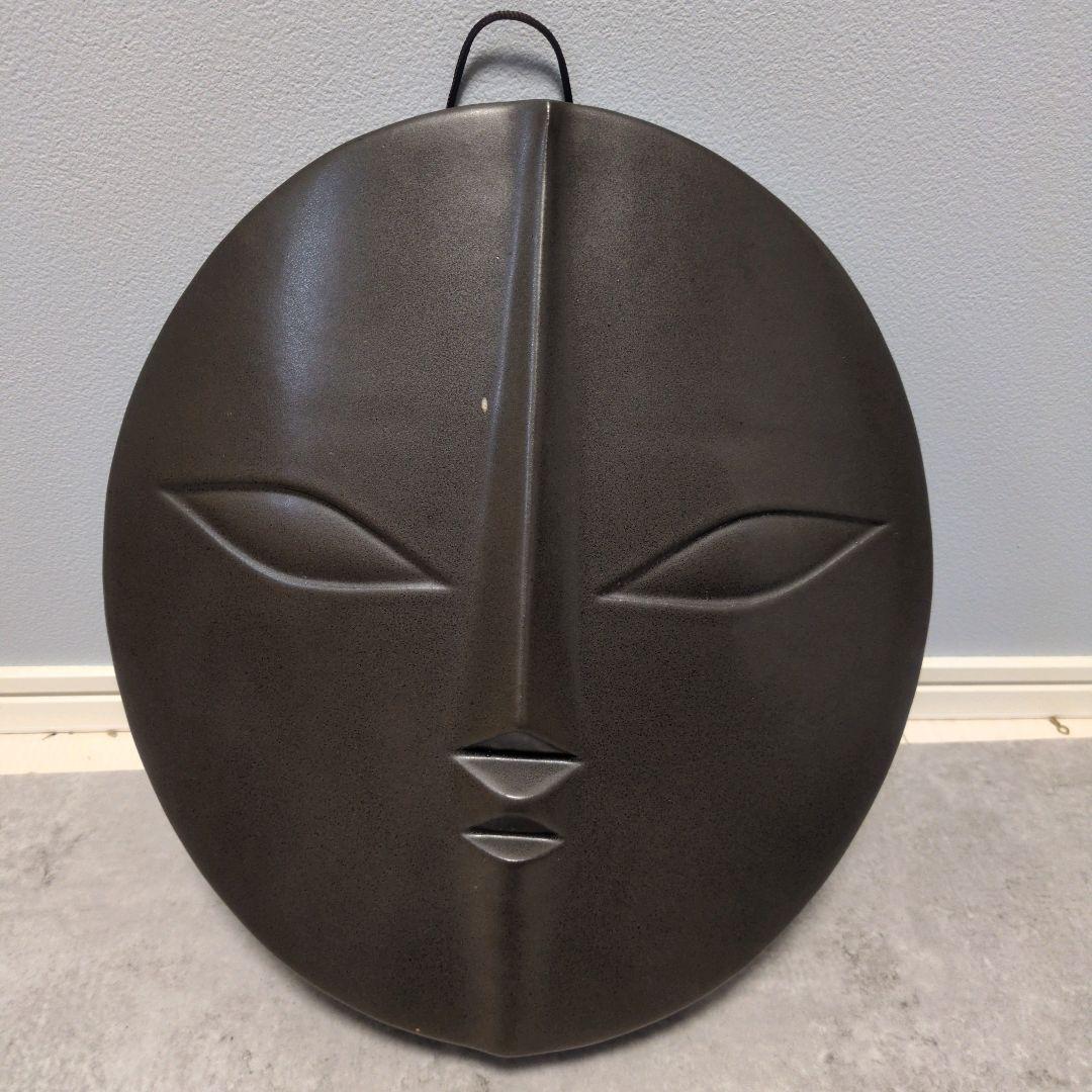 【希少】太陽の顔　黒い太陽　岡本太郎　信楽焼　万博　置物　飾り