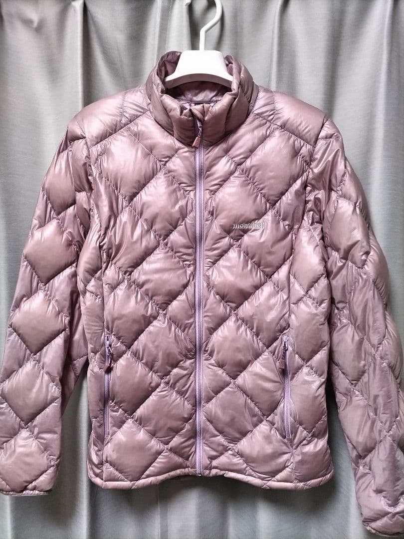 美品　モンベル　スペリオダウンジャケット　レディース　ライトピンク